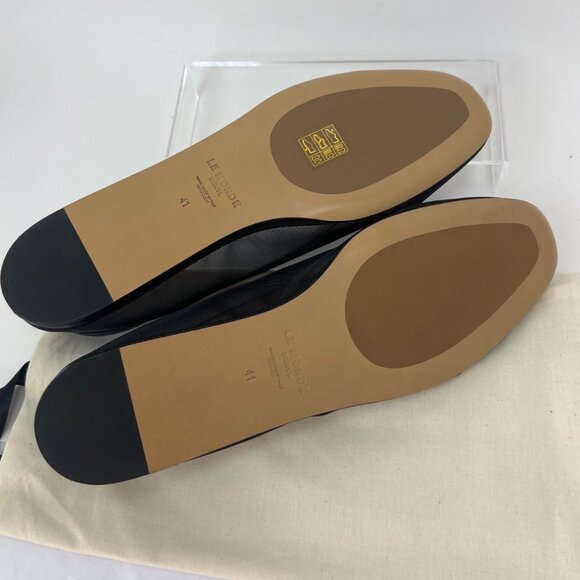 Le Monde Beryl Luna Mesh Slippers Black Ballet Flats Women Size 41 - Picture 5 of 15